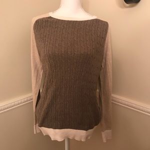 Banana Republic two-tone soft sweater